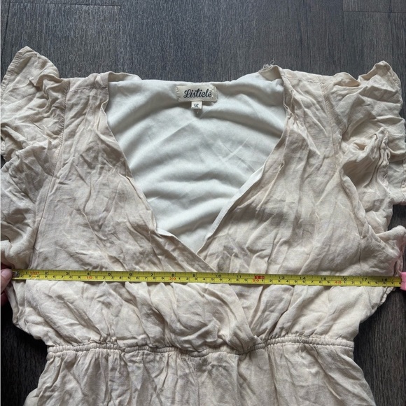 Listicle Ruffled Cream Jumpsuit - Picture 4 of 7